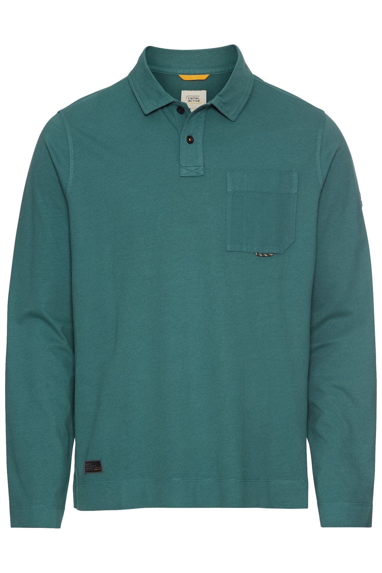 CAMEL ACTIVE Langarm-Polo petrol, Bild 1
