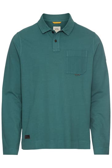 CAMEL ACTIVE Langarm-Polo petrol