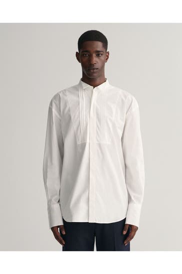 GANT Smokinghemd weiß Oversized Fit