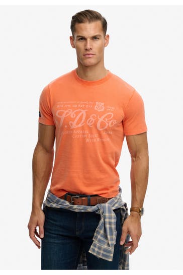 SUPERDRY T-Shirt 'Industry Worker' orange