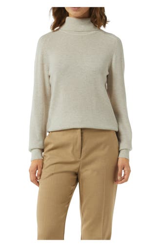 COMMA, Rollkragenpullover beige