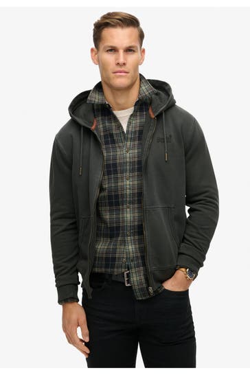 SUPERDRY Sweatjacke schwarz