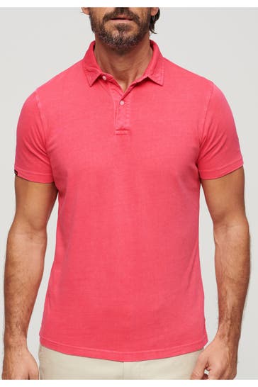 SUPERDRY Polo-Shirt blassrot