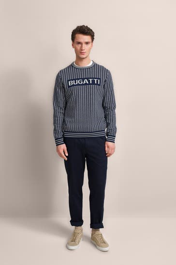 BUGATTI Strickpullover gemustert