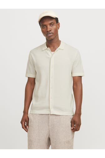 JACK & JONES Kurzarmhemd 'Emil' weiß