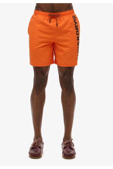 SUPERDRY Badeshorts 'Sport Graphic' orange