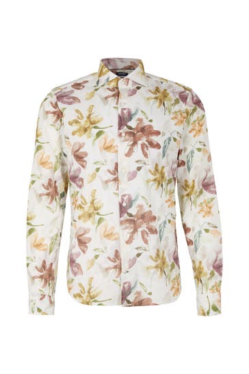 JOOP! Hemd Pai offwhite/ocker/hellbraun Slim Fit