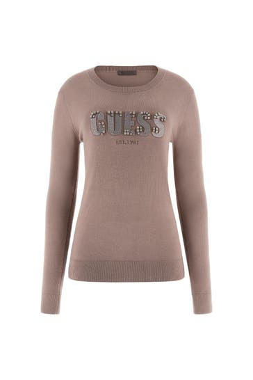 GUESS Strickpullover 'Reyna' braun