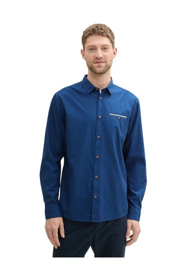 TOM TAILOR Casual-Hemd blau