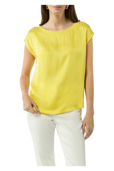 COMMA, T-Shirt zitronengelb