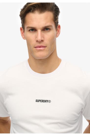 SUPERDRY - T-Shirt 'Micro Logo' weiß