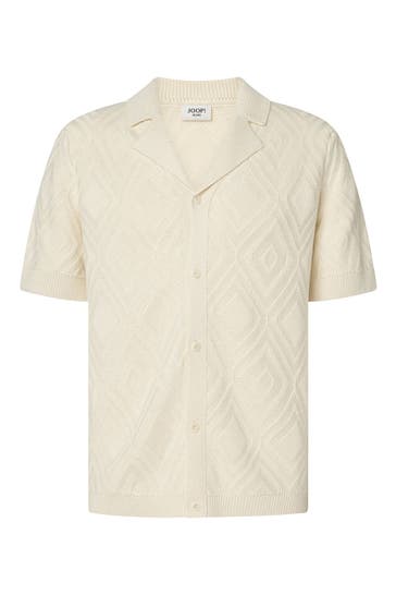 JOOP! JEANS Strick-Kurzarmhemd 'Diamor' Regular Fit