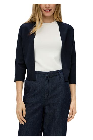 S.OLIVER BLACK LABEL Strickjacke dunkelblau