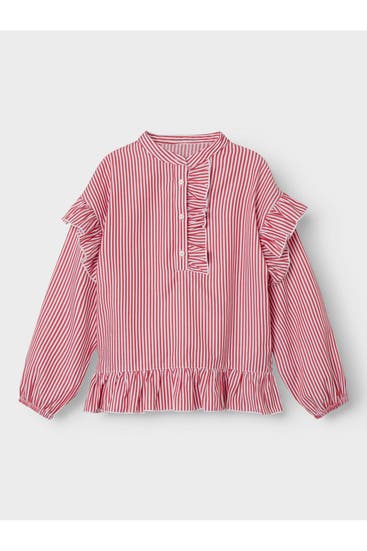 NAME IT - Bluse rot gestreift