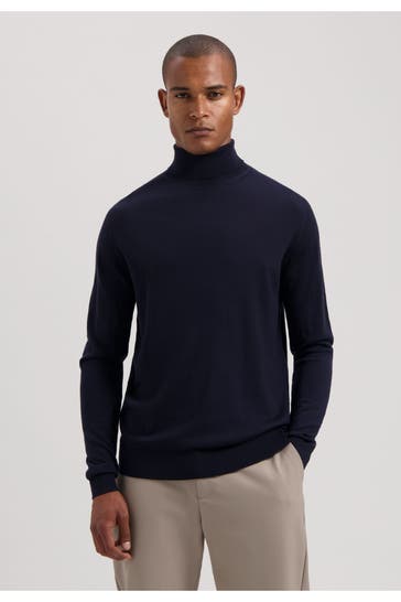 DSTREZZED Woll-Pullover 'Destin' nachtblau