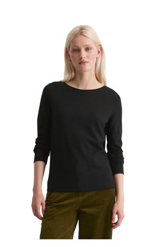 MARC O'POLO Strickshirt schwarz
