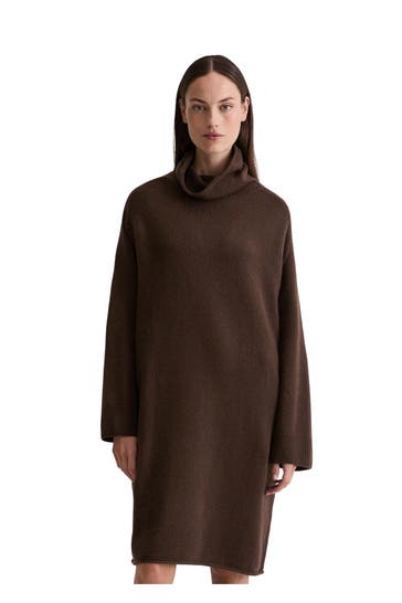MARC O'POLO Wollmix-Kleid dunkelbraun