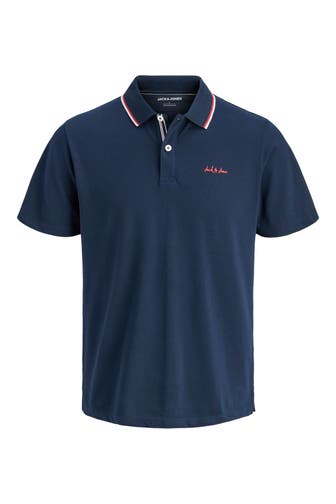 JACK & JONES Polo-Shirt 'Blaze' navy