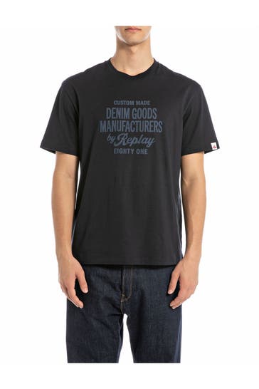REPLAY T-Shirt schwarzblau