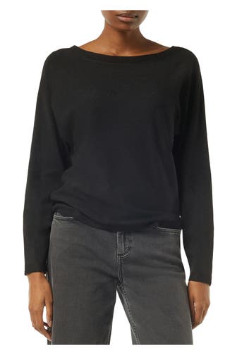 COMMA, Strickpullover schwarz glitzernd