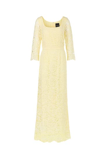 MARC CAIN Spitzenkleid hellgelb