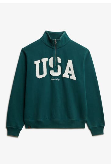 SUPERDRY Sweatshirt tannengrün