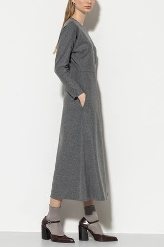 LUISA CERANO Wollmix-Kleid grau