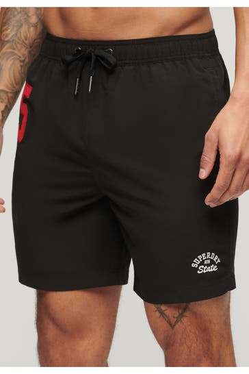 SUPERDRY Badeshorts schwarz