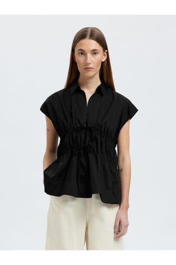 SELECTED Blusentop schwarz