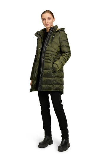 GIL BRET Steppjacke tannengrün glänzend