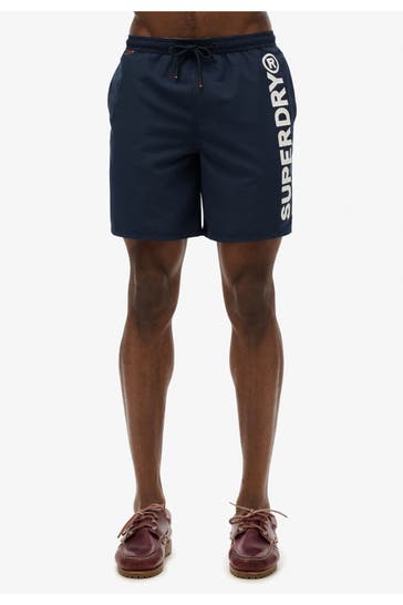 SUPERDRY Badeshorts 'Sport Graphic' navy