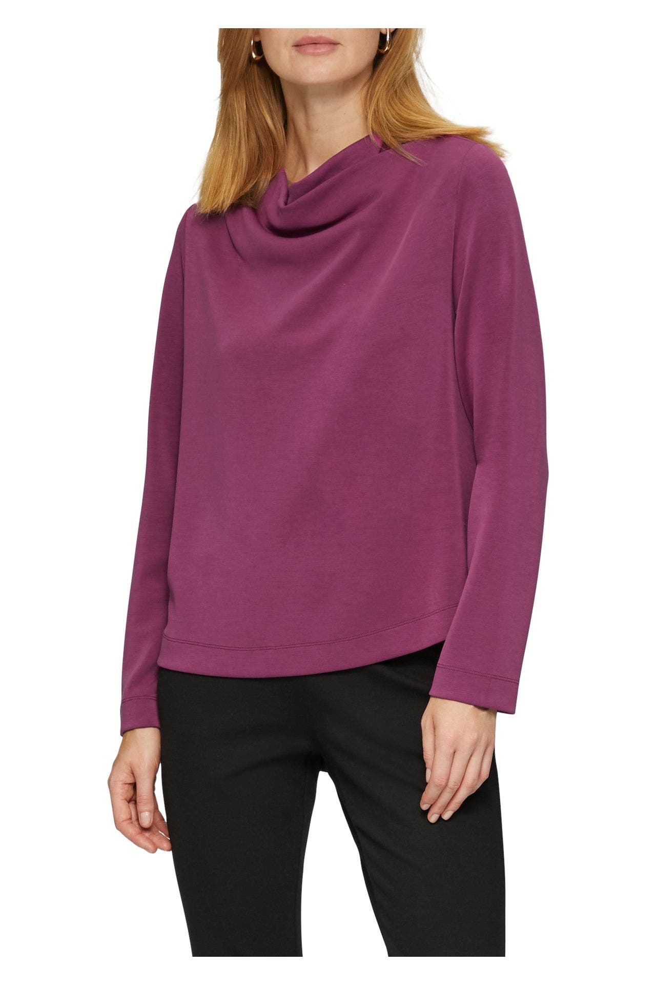 S.OLIVER BLACK LABEL Langarmshirt aubergine, Bild 1