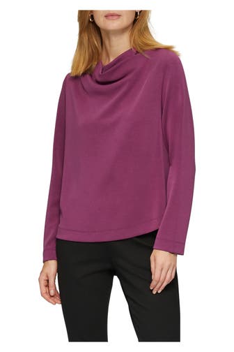 S.OLIVER BLACK LABEL Langarmshirt aubergine