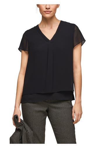 S.OLIVER BLACK LABEL Blusenshirt schwarz