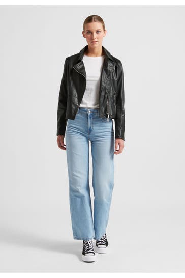 MILESTONE Lederjacke schwarz