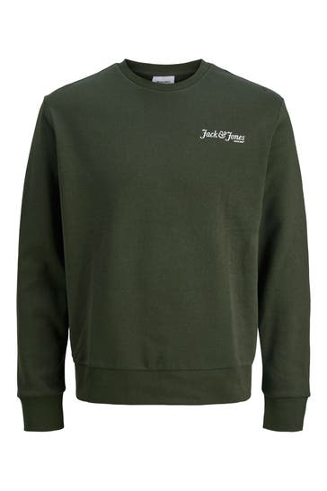 JACK & JONES Sweatshirt tannengrün