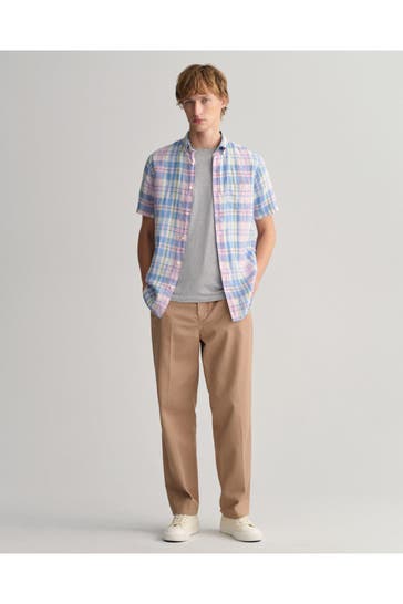 GANT Leinenhemd Regular Fit kariert