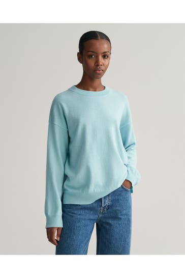 GANT Wollstrickpullover meergrün