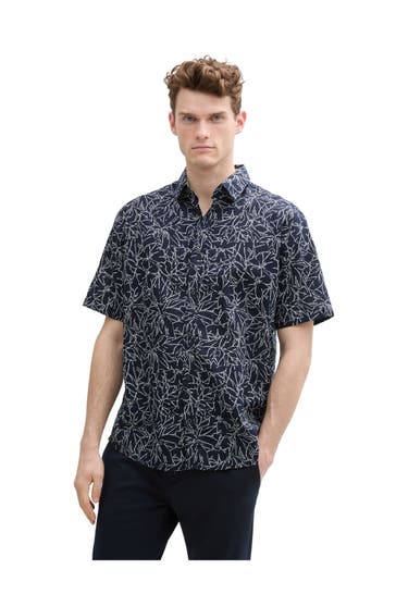 TOM TAILOR Leinenmix-Hemd Regular Fit