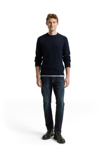 TOM TAILOR Strickpullover dunkelblau