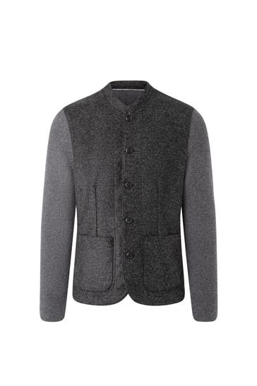 MAERZ MUENCHEN Wollstrickjacke anthrazit