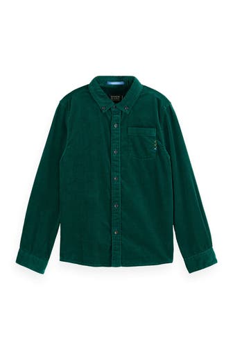 SCOTCH & SODA Cordhemd dunkelgrün