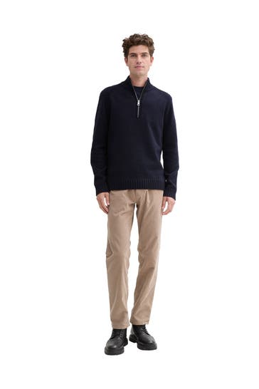 TOM TAILOR Navy knitted vest top