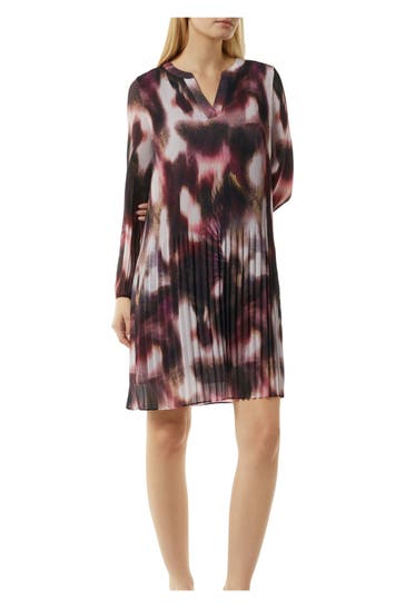 COMMA, Plissee-Kleid gemustert