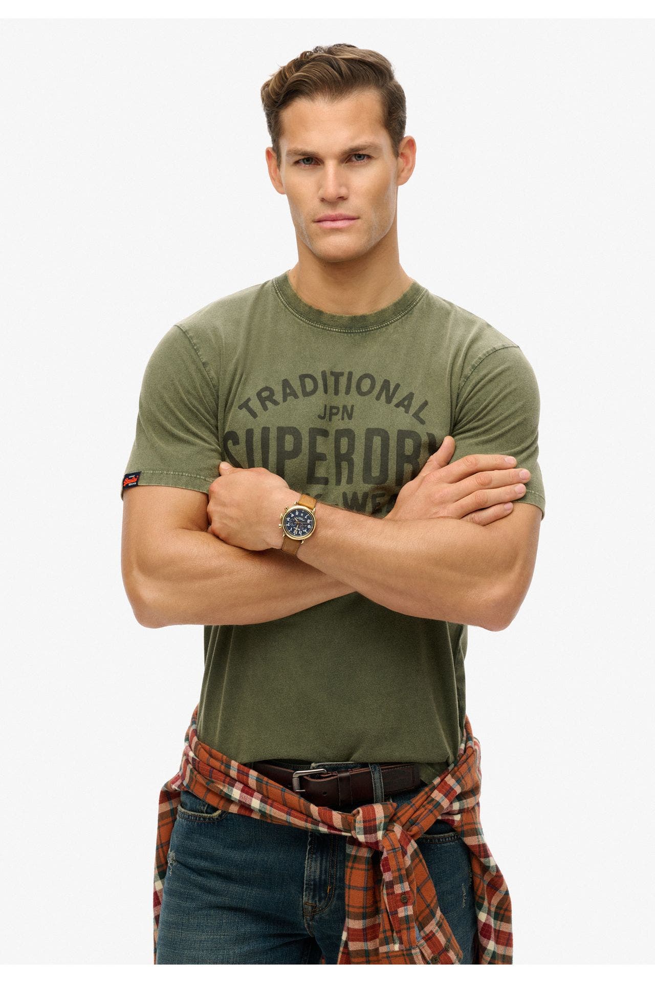 SUPERDRY T-Shirt 'Machined Goods' oliv, Bild 1