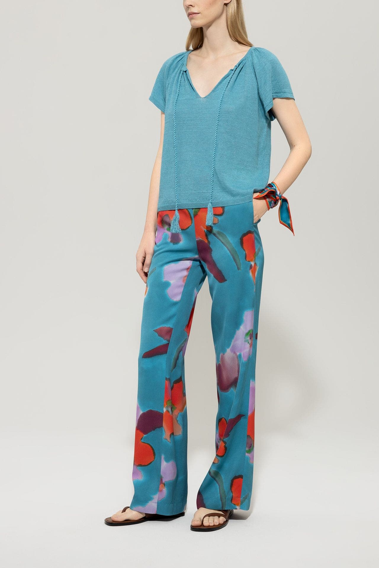 LUISA CERANO Leinen-Shirt petrol, Bild 1