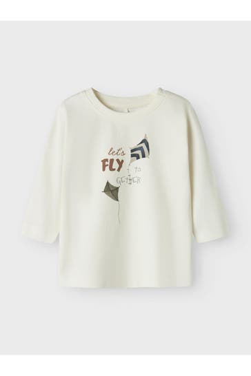 NAME IT Langarmshirt creme