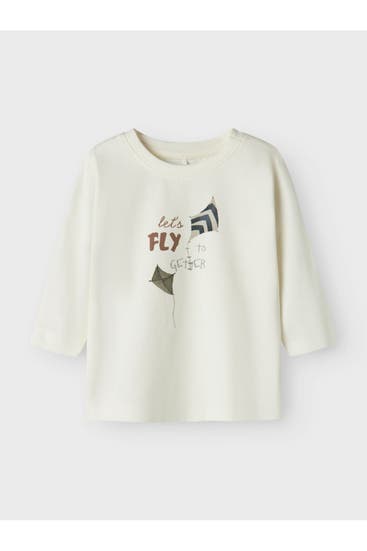NAME IT - Langarmshirt creme