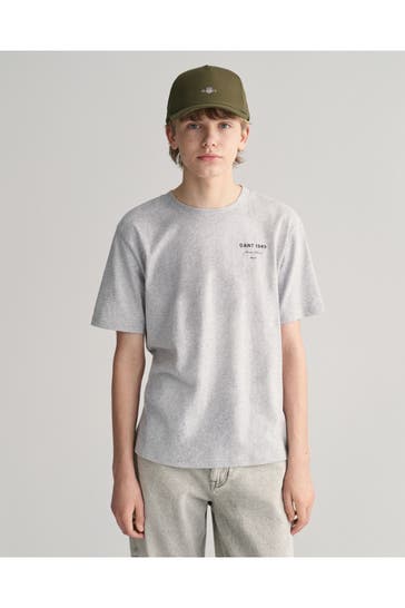 GANT T-Shirt hellgrau