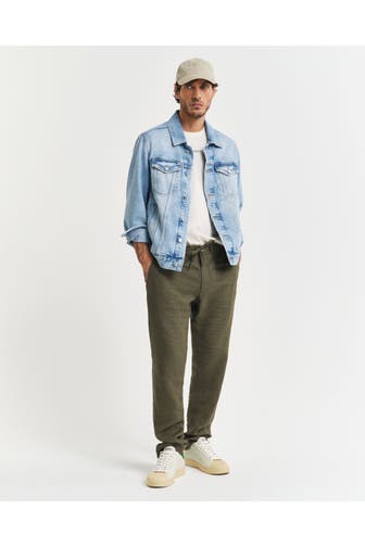 GANT Leinenhose moosgrün